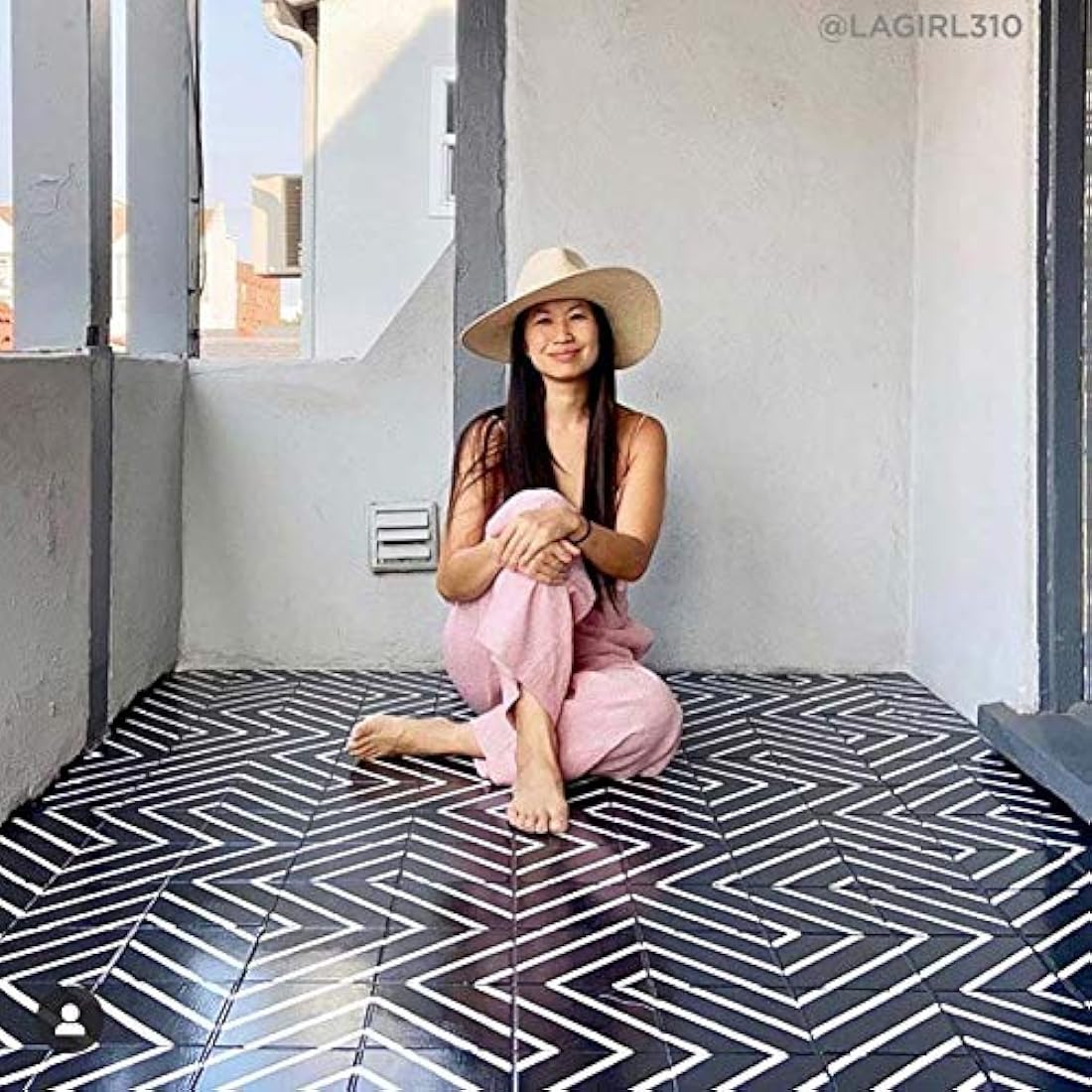 Plantillas geométricas para pintar azulejos