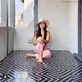 Plantillas geométricas para pintar azulejos