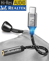Adaptador de auriculares USB C a 0.138 in AuxLink Hi-Fi Pro