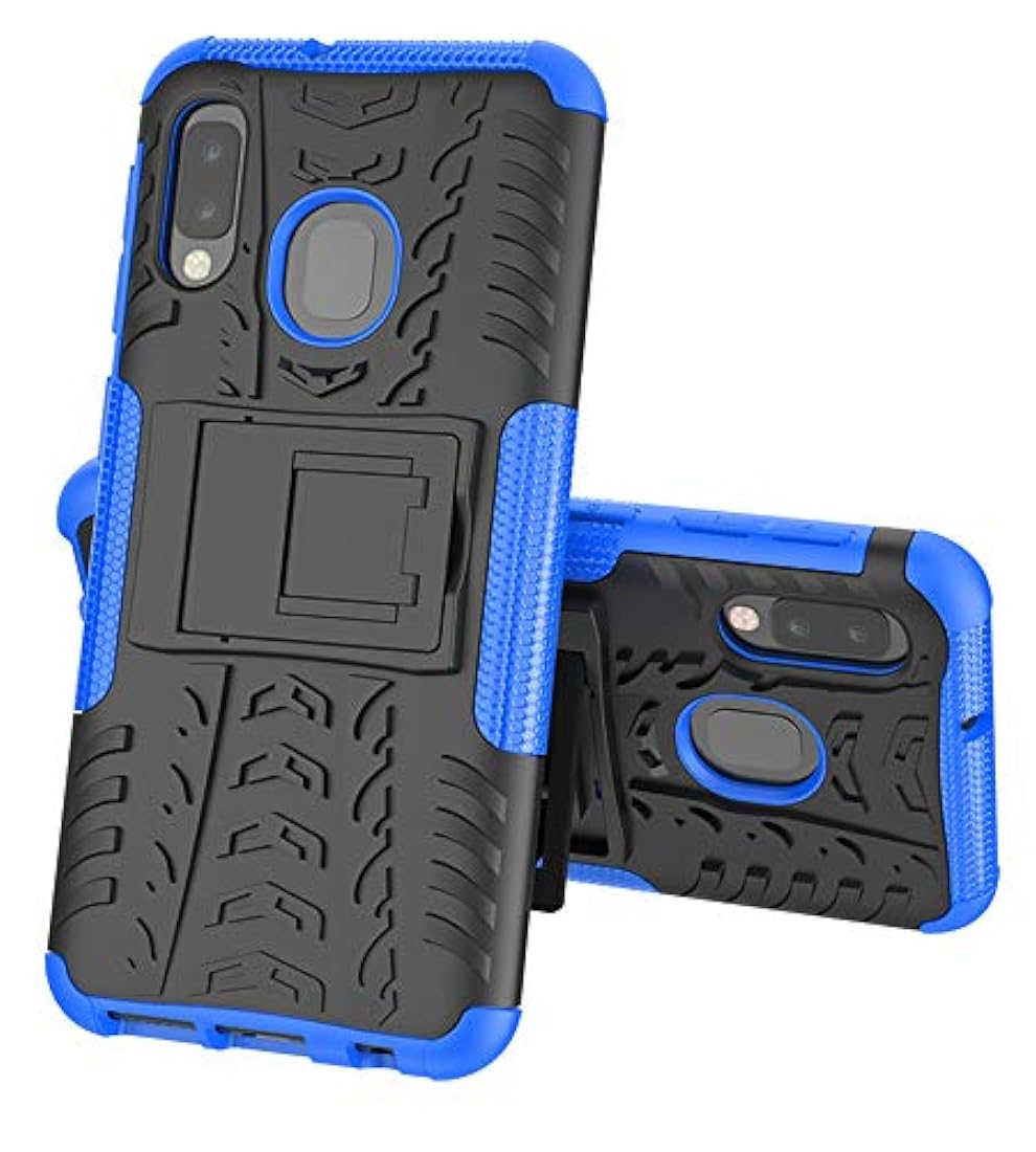 Yiakeng - Carcasa para Samsung Galaxy A10E, a prueba de golpes, con función atril, para Samsung Galaxy A10E, Azul