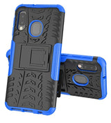 Yiakeng - Carcasa para Samsung Galaxy A10E, a prueba de golpes, con función atril, para Samsung Galaxy A10E, Azul
