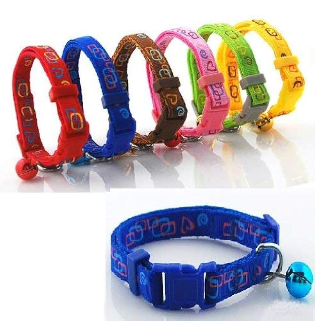 Cat Puppy Collar Campana Hebilla de plástico Cierre Nylon
