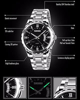 Reloj clásico de cuarzo para hombre con correa