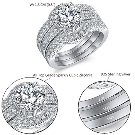 Mabella joyas de 2,50 quilates corona