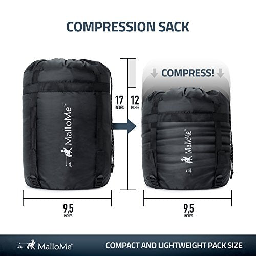 MalloMe Sleeping Bags for Adults &amp; Kids - Ultralight Backpacking Sleeping Bag for Hiking Cold Weather &amp; Warm - Lightweight Compact Camping Gear Equipment Summer &amp; Winter - Girls Boys 1 &amp; Double 2 Person