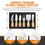 Harvest - Juego de 6 cuchillos de queso de alta calidad