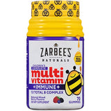 Zarbee's Naturals Multivitamínico completo para niños + goma inmune*, sabores de bayas mezclados, 70 gomas