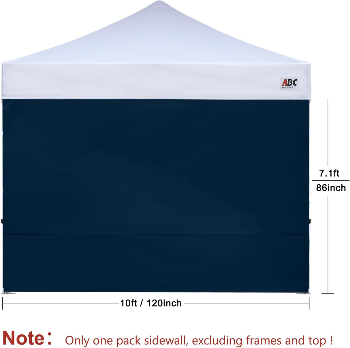 Toldo desplegable 10'x10' con pared lateral y cintas de sujeción