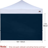 Toldo desplegable 10'x10' con pared lateral y cintas de sujeción