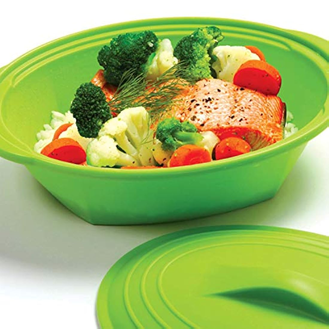 Norpro Silicone Steamer with Insert, Green