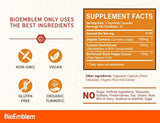 BioEmblem Cúrcuma Suplemento de Curcumina con BioPerina curcuminoides | Fabricado en California, sin OMG, suministro de 30 días