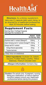 Ginkgo Vital 3 con Eleuthero siberiano y Ginseng