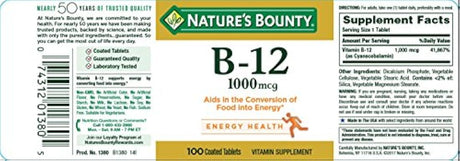 Comprimidos de B12 Natures Bounty