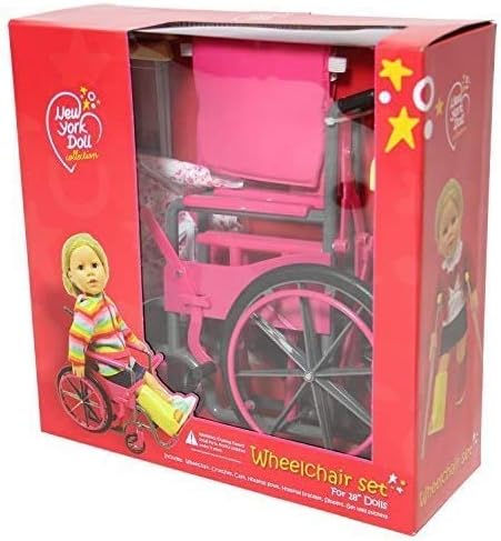 Conjunto de silla de ruedas para muñecas de 18 pulgadas con accesorios