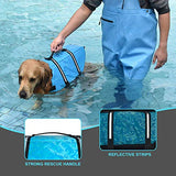 Doglay - Chaleco salvavidas para perros con tiras reflectantes, alta flotabilidad y ajustable, traje de baño para perros pequeños, medianos y grandes