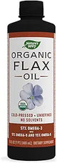 Aceite de linaza orgánico Premium Nature's Way, 16 fl oz
