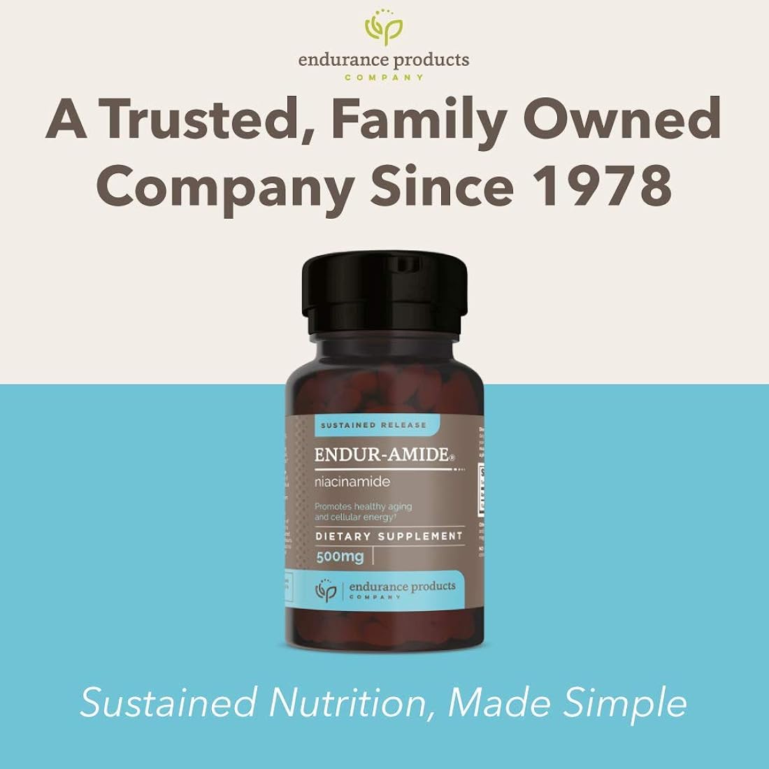 Suplemento NAD+ Niacinamida B3 Endur-Amide 500 mg 90 tablet