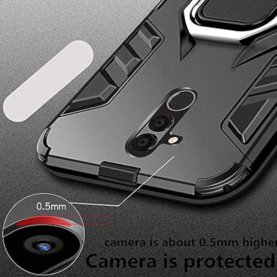 DuoLide - Funda híbrida para Huawei Mate 20 Lite, 2 en 1