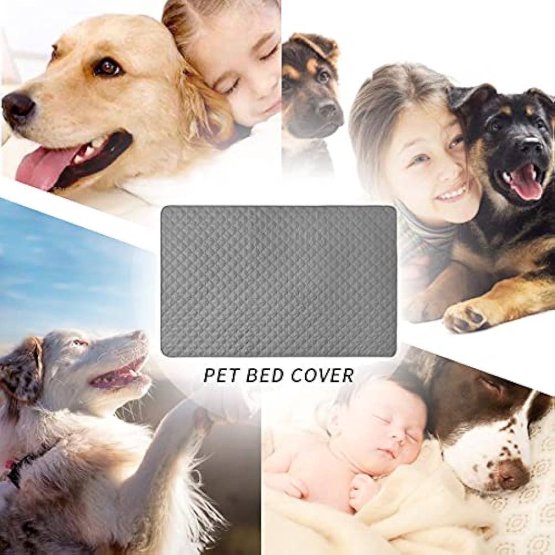Mantas de perro para protección de sofá impermeable, gris