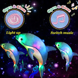 Delfín musical de peluche con luces LED