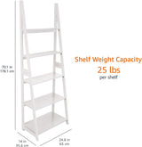 Estantería de Escalera 5 Niveles Amazon Basics, Marco de Madera