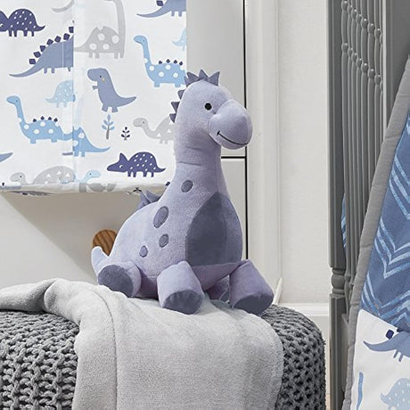 Peluche de dinosaurio, color azul