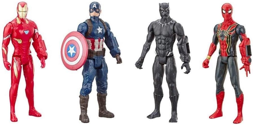 Figuras de Acción de 12'' - Capitán América, Iron Spider, Pantera Negra, Iron Man