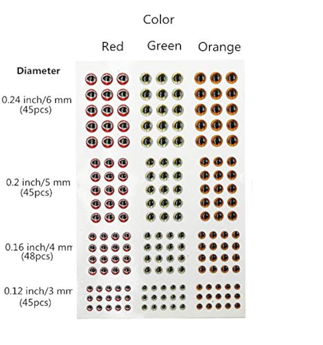 Ojos de pesca ovalados 2D/3D para hacer cebo de pesca