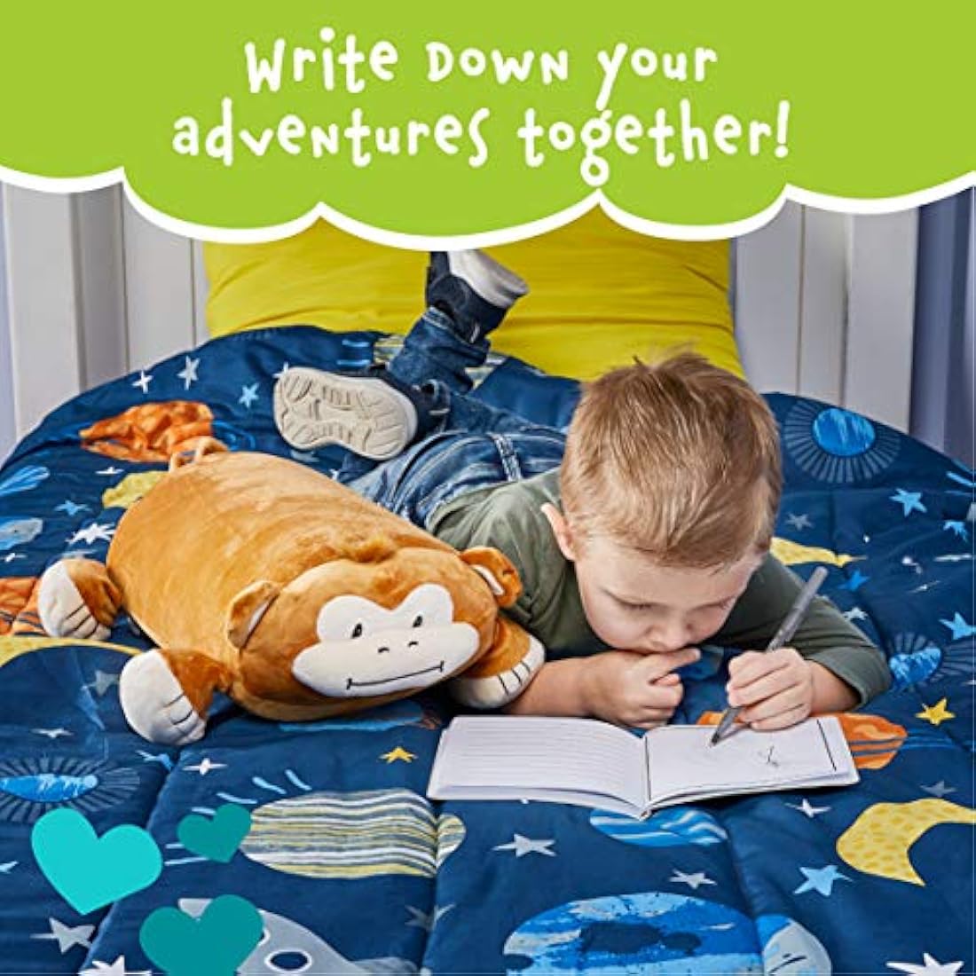 Almohada de espuma viscoelástica con diario para niños