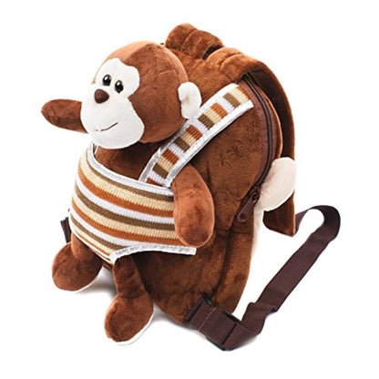 Mochila infantil con peluche Lovey (marrón)