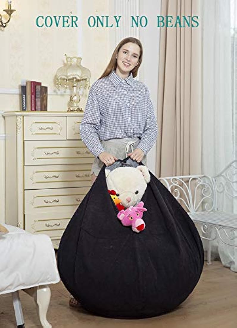 Funda para guardar muñecos de peluche y sillón puf