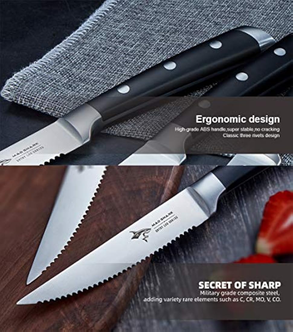 Cuchillos para carne MAD SHARK  juego de 4 cuchillos
