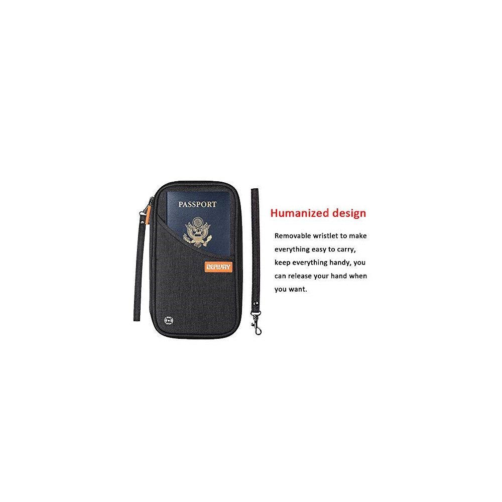 Porta Documentos y Tarjetas impermeable negro