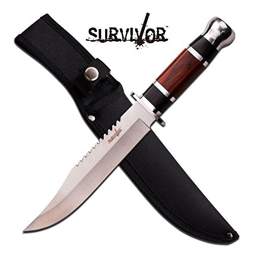 Cuchillo de hoja fija de supervivencia de caza