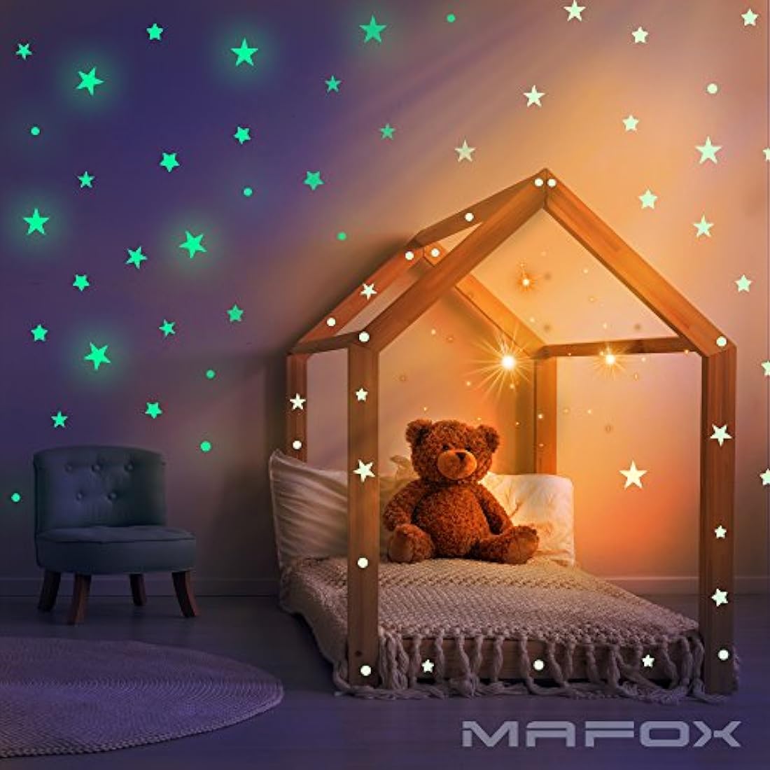 Kit de Pegatinas de pared o techo brillantes -  MAFOX