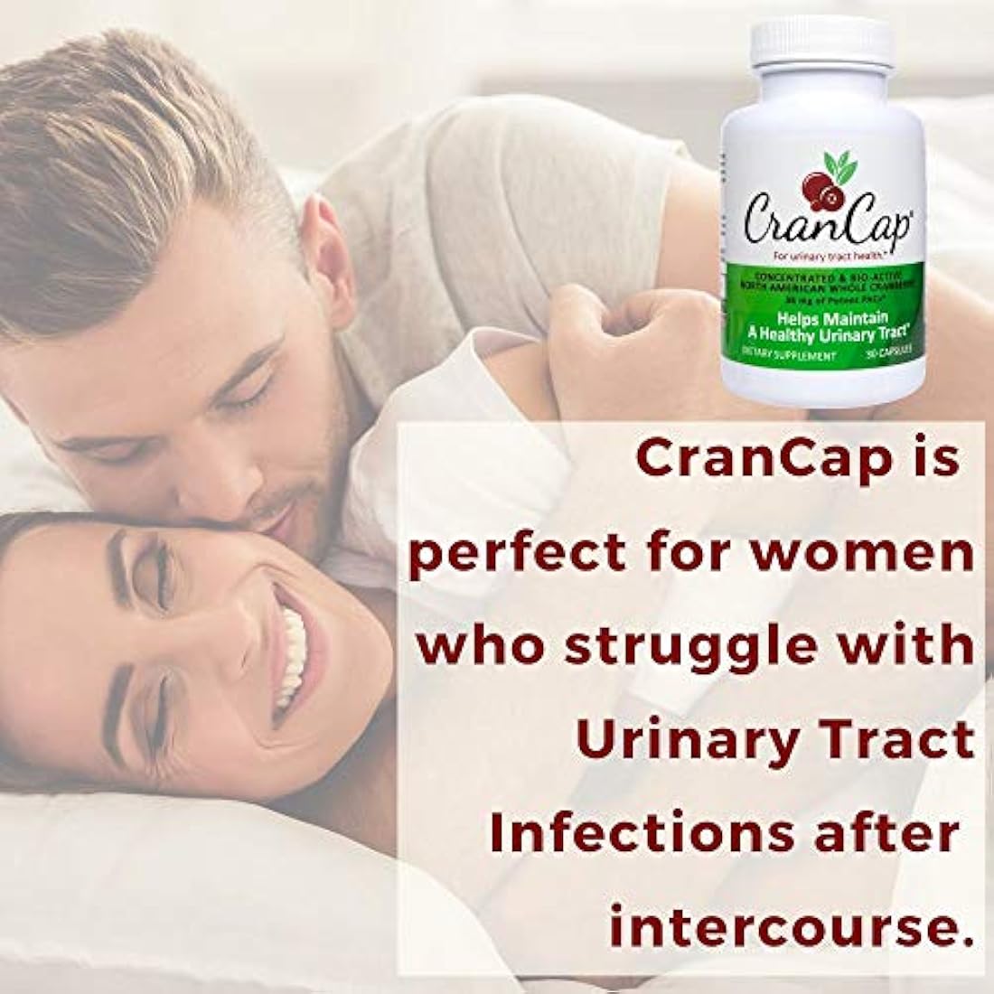 CranCap Suplemento de arándano para la salud del tracto urinario | 36 mg PAC | Potente prevención de infecciones del tracto urinario