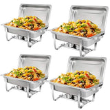 Plato con patas plegables completo de acero inoxidable
