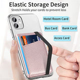 TopFunny Funda tipo cartera para teléfono móvil, soporte para tarjetas de crédito para la parte posterior de las fundas de teléfono, funda tipo cartera de cuero compatible con iPhone, Samsung Galaxy Android, la mayoría de los smartphones, oro rosa