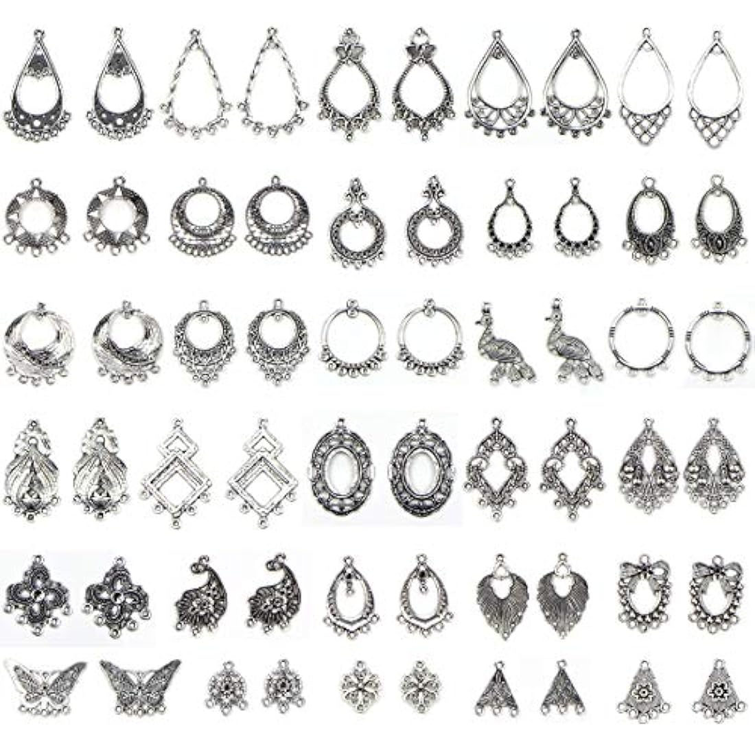 JIALEEY Juego de pendientes de plata tibetana envejecida
