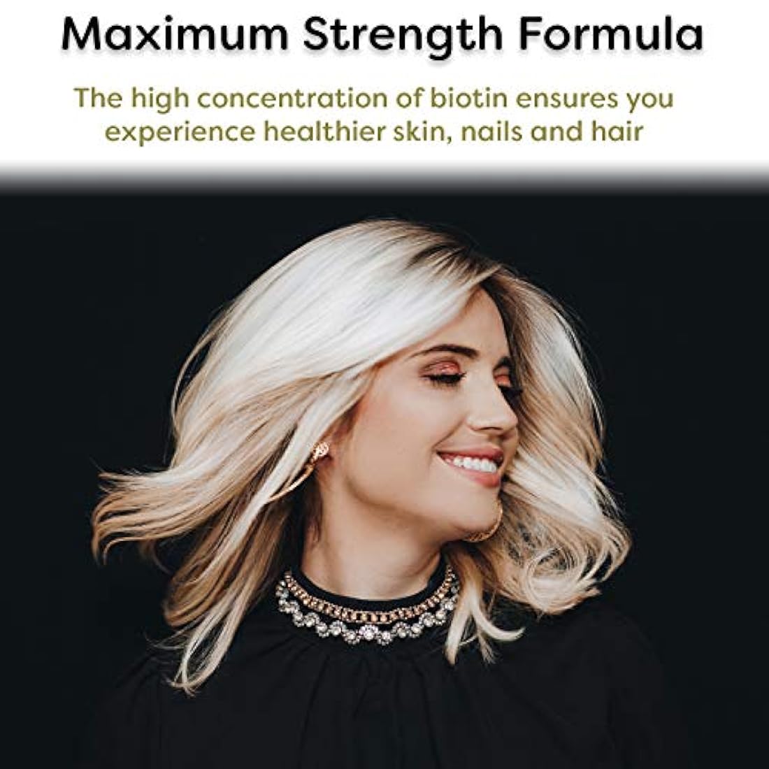 Wellgenix Purvana Max cápsulas de vitaminas para cabello, piel y uñas, biotina de doble fuerza 5000 MCG, raíz de foti, ácido fólico, extracto de semillas de uva, suplemento de hierbas (90 CT)