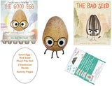Peluche reversible de huevo con libro