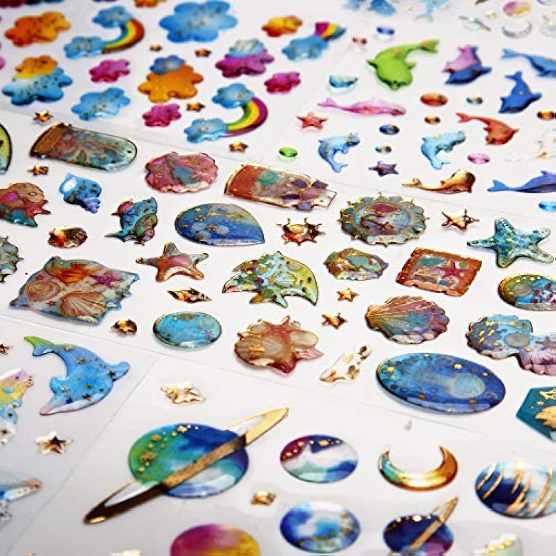 SAVITA 400 Epoxy Stickers para niños Niñas 3D Puffy Stickers