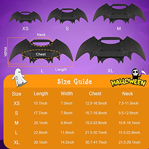 Disfraz Rypet de murciélago, disfraz de Halloween para mascotas, alas de murciélago para perro