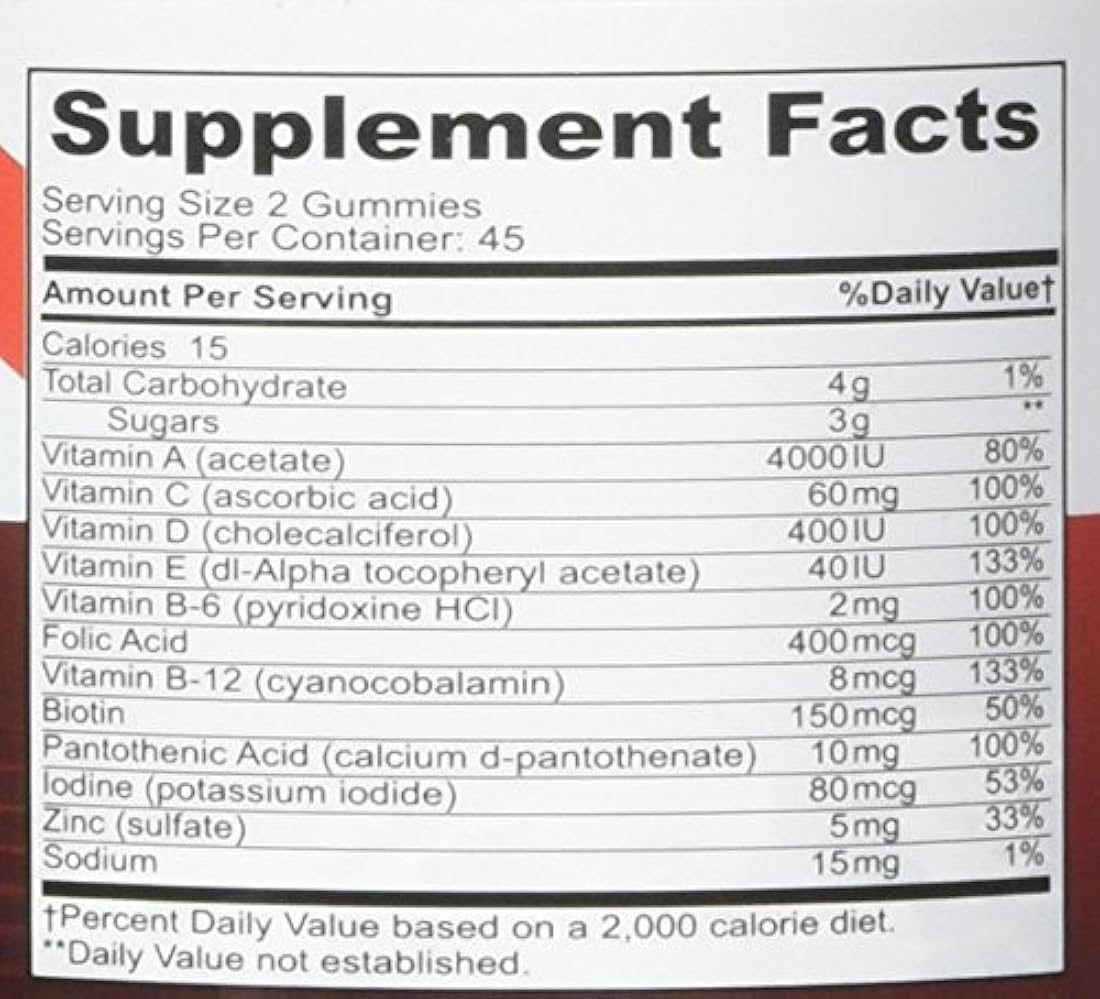 Multivitamina bariátrica, Gummy 90 Chews.