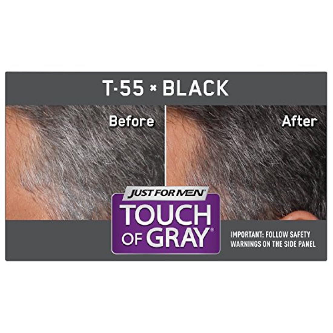 Paquete de 3 unidades, tinte color Negro para las canas