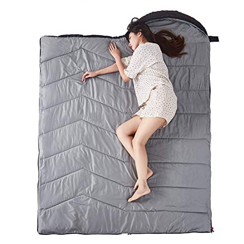 Flantree Saco de dormir para 4 estaciones para adultos y niños, para camping, senderismo, viajes, clima cálido y fresco, ligero e impermeable con bolsa de compresión, actividades en interiores y exteriores