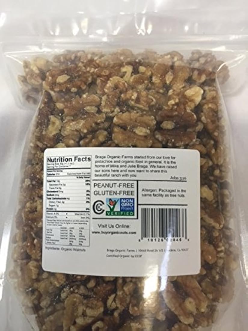 Braga Organic Farms nueces orgánicas, 2 libras
