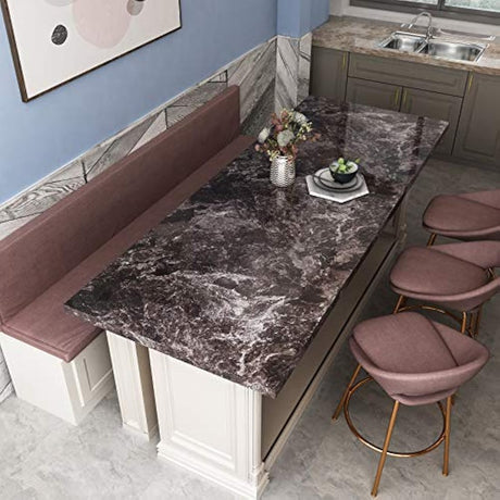 Papel de pared de mármol oscuro para cubiertas  15.8x78.8