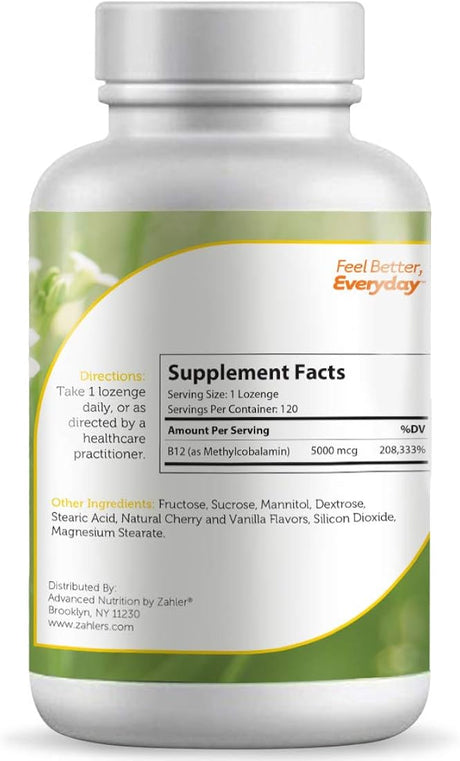 Suplemento Energizador B12 potente energético vitamina B12