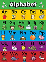 Póster del alfabeto ABC - LAMINADO - Doble cara (18 x 24)